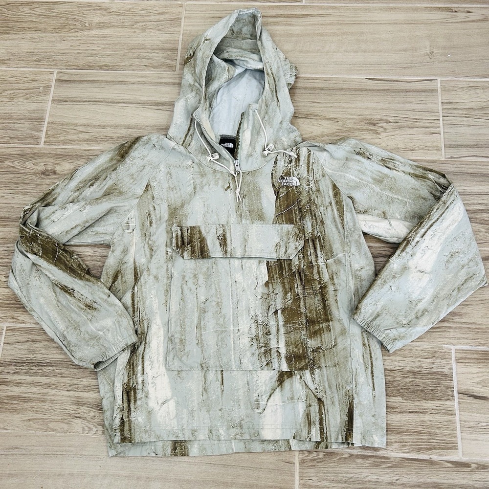 The North Face Men's Printed Tan Brown Granitic Rock Camo Hoodie Medium Hiking